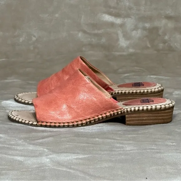 Sofft Nalanie Leather Pink Slide Sandals Size 7 - Picture 3 of 10